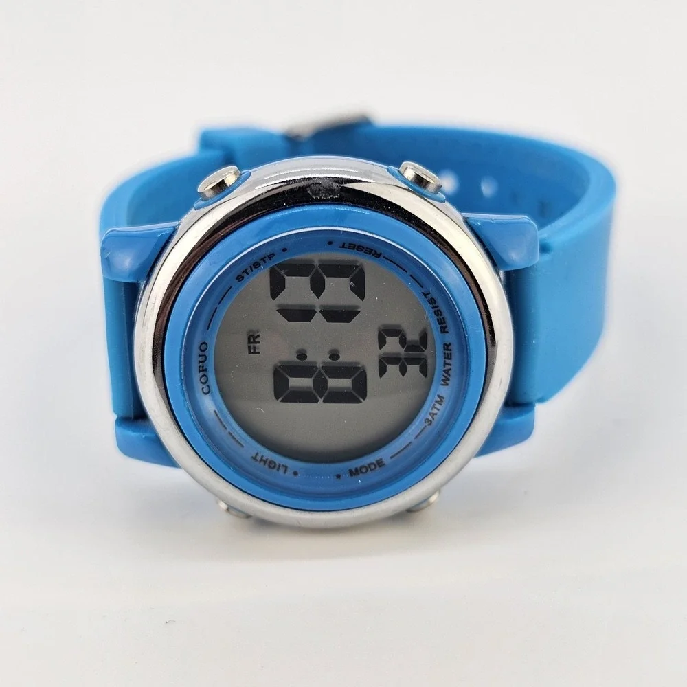 34MM Girls‎ Women Digital Watch 34MM Blue Plastic Bands Working